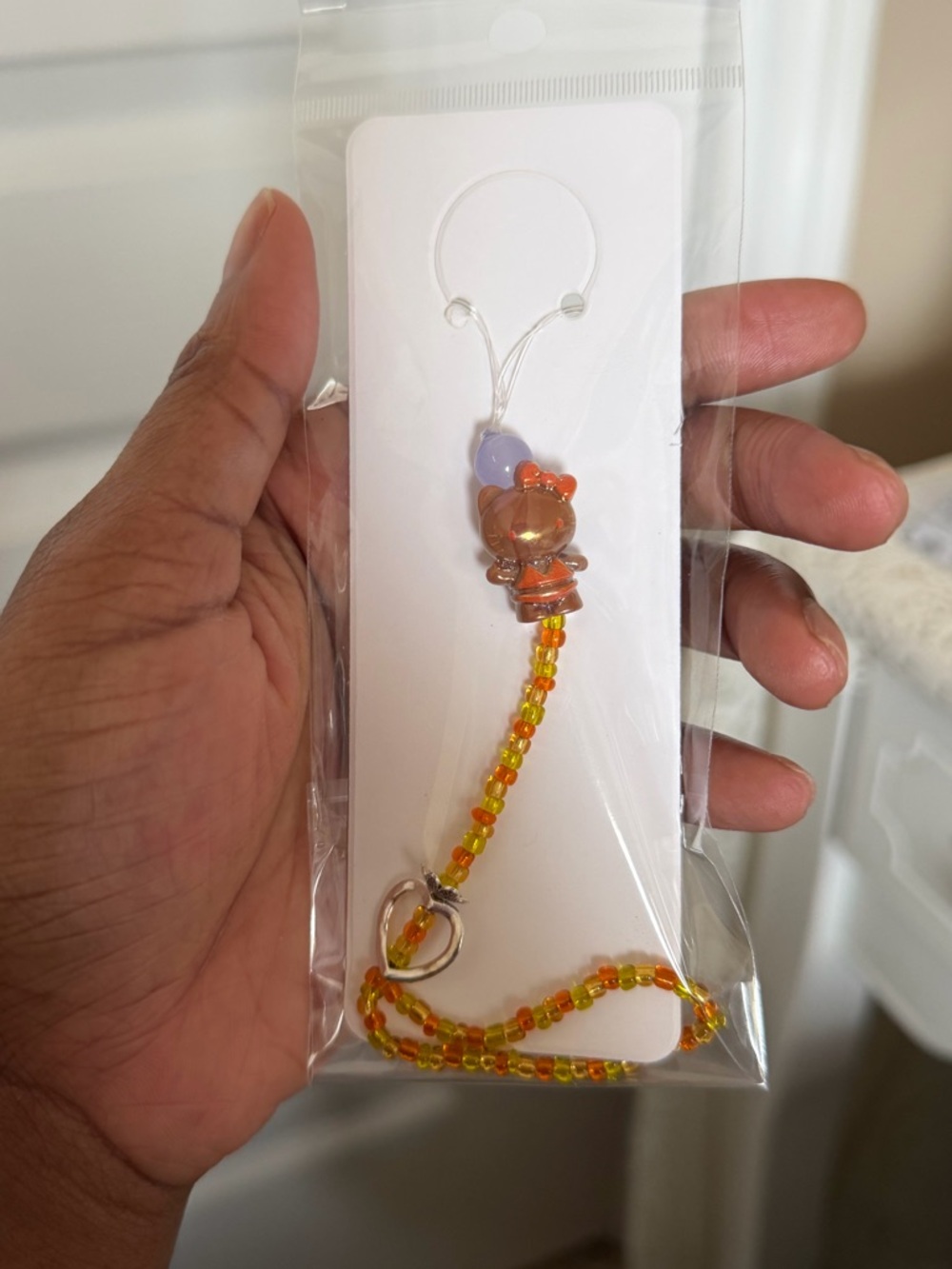 Beaded Hello Kitty Phone Charm Lanyard